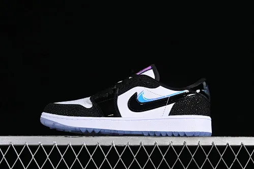 All categories Air Jordan Jordan series basketball shoes Air Jordan 1 Low G version pure original Air Jordan 1 Low Golf AJ1 Joe 1 new golf version laser patent leather black double hook FZ4159-100